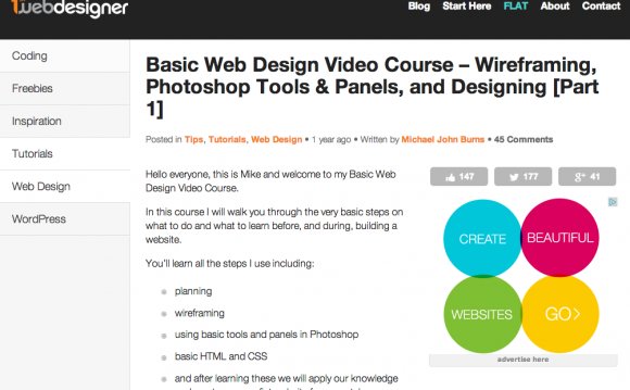 Web Page design tutorials for Beginners