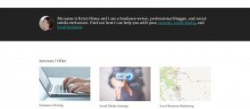 Unique website layouts: Kristi Hines