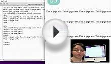 Basic HTML for Web Design : Definition Lists & Indenting