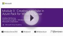 (Module 3) Creating a Website in Azure Pack for Windows Server